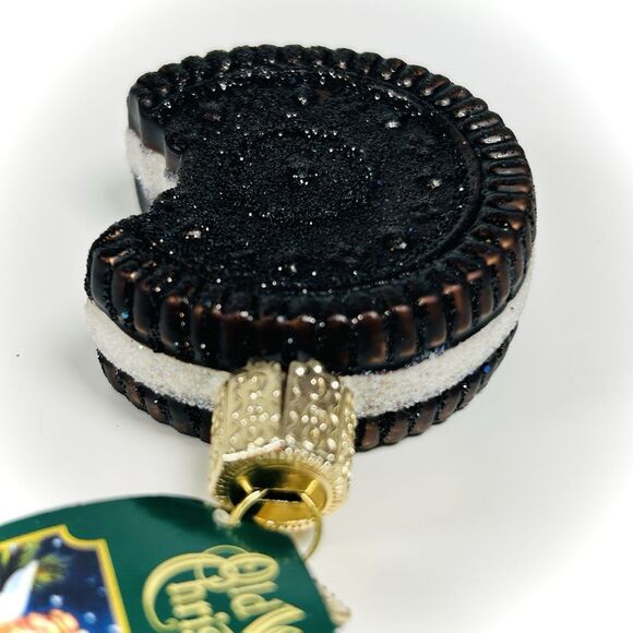 Old World Christmas Glass Blown Ornament Sandwich Cookie - New With Tags OWC - Picture 5 of 13